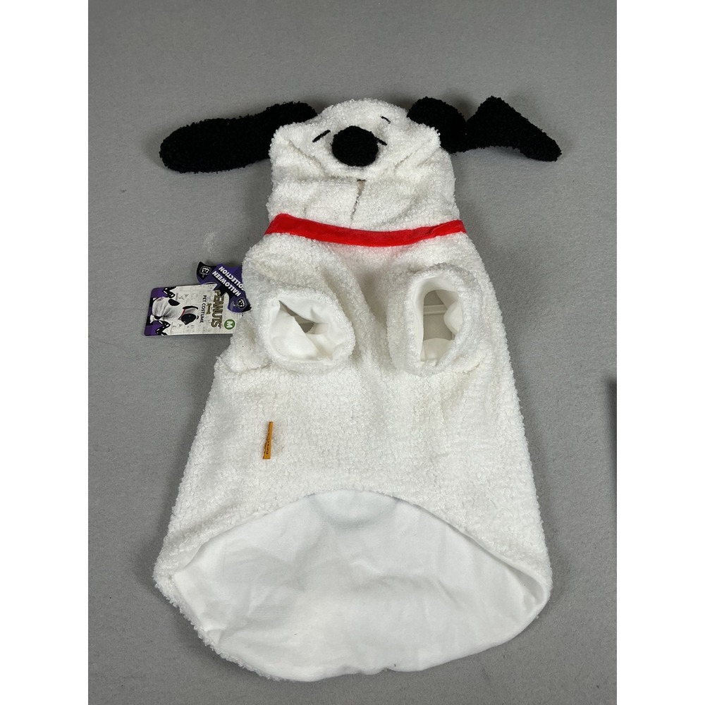 Peanuts Snoopy Dog Halloween Costume Hoodie Size Medium White Black NWT
